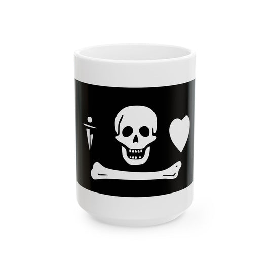 Pirate Flags Series - Stede Bonnet - Ceramic Mug, (11oz, 15oz)